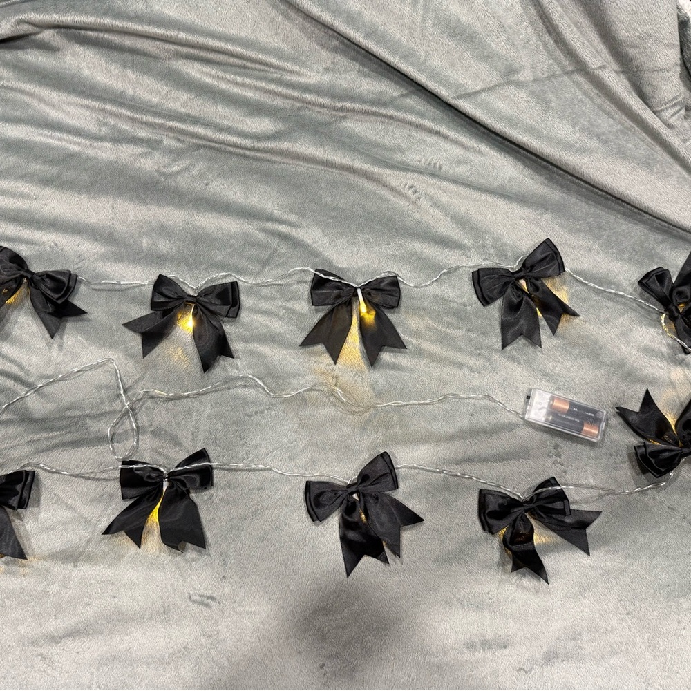 🖤 Black Bow Light String Set | Cute • Flirty • Aesthetic 🖤